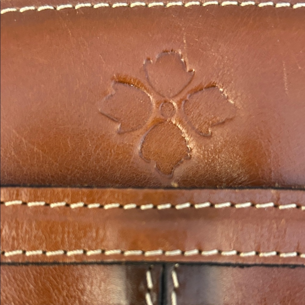 Patricia Nash Classic Cognac Tan Leather Tote Handbag - Picture 10 of 10
